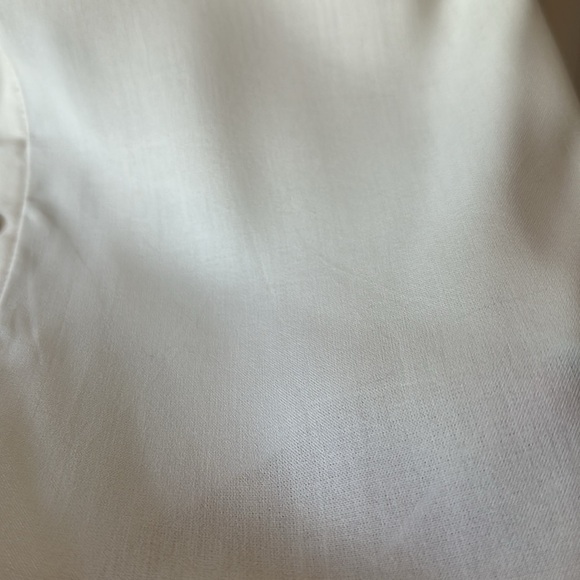 J. MCLAUGHLIN | Cream Dress Shirt Classic Collar Silk Button Down - Picture 5 of 12